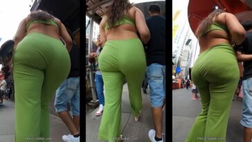 Onlycandids Premium PAWG in Pants Green