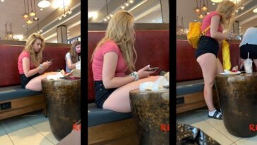 ReddotAddict Shooter Blonde in Sexy Short