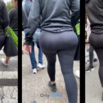 Onlycandids Booty in Spandex Thong
