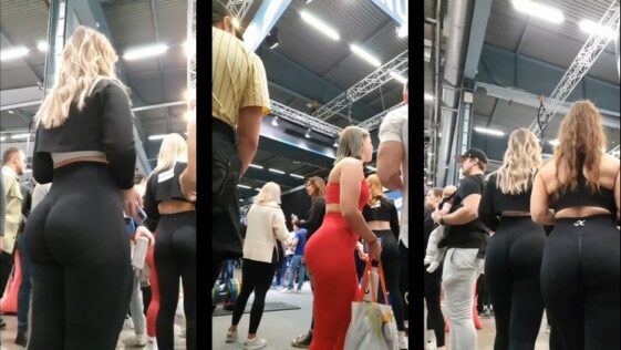 Big Booty Sexy Girls Blonde with Spandex