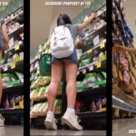 PrincessLeia asian teen in denim skirt upskirt