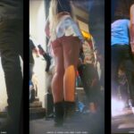 Girl with Juicy Bare Ass Cheeks Upskirted