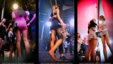 Club Girl Bombshells in Short Tight Dresses