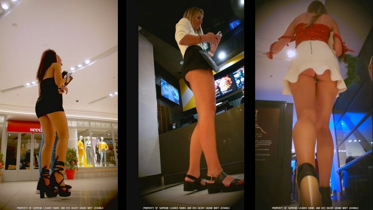 PrincessLeia club girl upskirted in short skirt