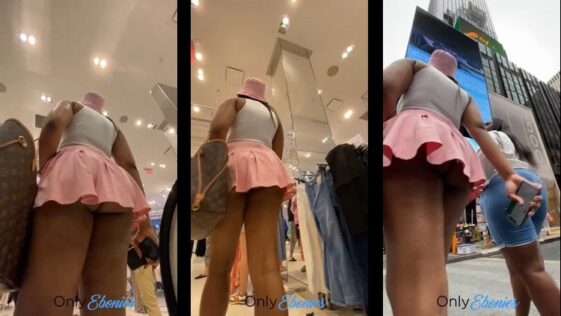 Onlycandids Premium Brunette Booty Upskirt