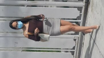 Beautiful Legs Latina Mexican with Skirt