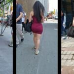 A Teenager with Beautiful Legs in a Dress