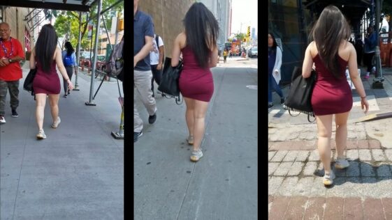 A Teenager with Beautiful Legs in a Dress