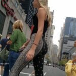 Voyeurslut69 Street Booty in Spandex Blonde