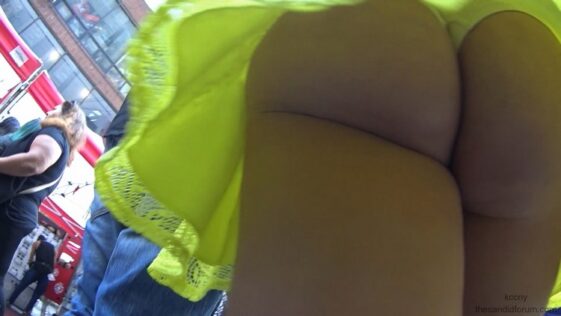 TrueNorth Spanish Yellow Dress Upskirt