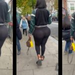 Masscandids PAWG in Black Spandex Sexy Thong