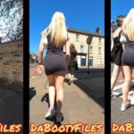 DaBootyFiles Shooter Sexy Blonde in Grey Dress