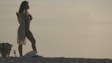 Candid Califas Latina with Amazing Body on the Beach