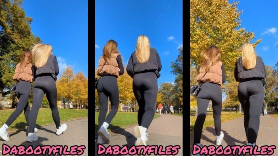 DaBootyFiles Shooter Two Teens Blonde in Spandex Booty