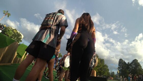 See Through Spandex Latina in Festival