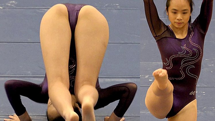 Asian JAV Sexy Teen in Practicing Gymnastics