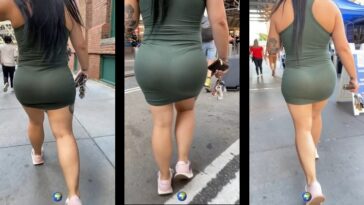 Onlycandids Premium Latina Tight Dress with Transparent Thong