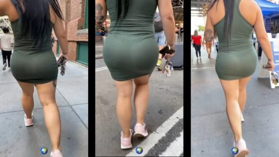 Onlycandids Premium Latina Tight Dress with Transparent Thong