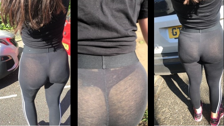 Amazing Latina Big Booty Spandex with See Through Thong