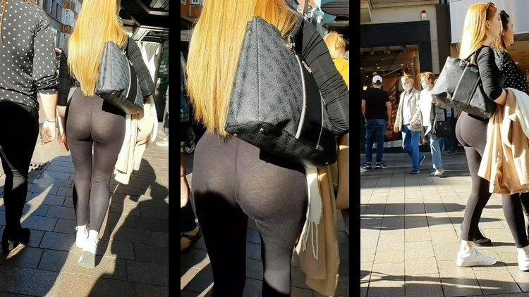 Amazing Big Booty in Spandex Sexy Blonde