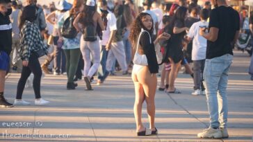 Eyegasm Shooter Sexy Petite Brunette in White Bikini