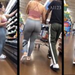 Wife with Cute Booty in Pans Sopping at Walmart