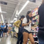 Asian Teen in Mini Short at Walmart