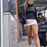 Group of Friends with Sexy Legs in Tiny Skirts