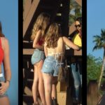 Beautiful Teenage Women in Minishorts on the Beach