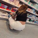 Blonde with Beautiful Butt in Transparency with Thong