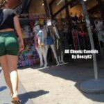 Beautiful Young Woman with Short spandex Big Booty