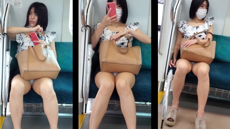 Sexy Asian JAV Pcolle in Miniskirt Showing the Lingerie
