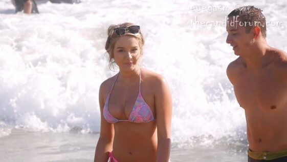 Eyegasm Shooter Sexy Little Blondie in Pink Bikini at the Beach