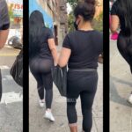 Candidbully Shooter Brunette in Spandex with Sexy Thong PAWG