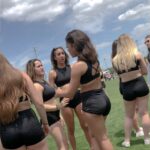 Sexys Young Cheerleaders with shorts Spandex and Short Skirts