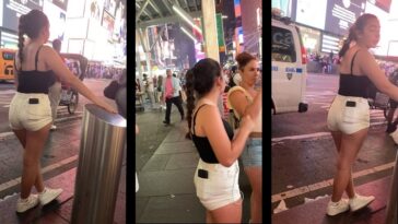Teen with Nice Legs and a Huge Ass in White Shorts