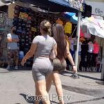 SoCalCandids Two Latin Girls in Sexy Shorts with Big Booty