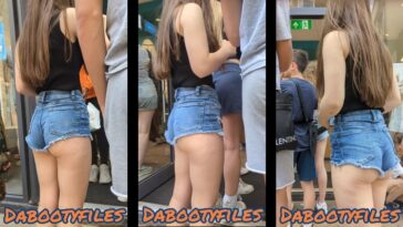DaBootyFiles Shooter Blonde with an Attractive Figure in Shorts