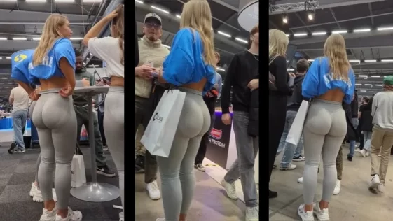 Amazing Girls with Sexy Big Booty Gymrat Spandex Fitness Event