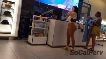 SoCalCandids Latina in Spandex with Big Boobs and Big Booty