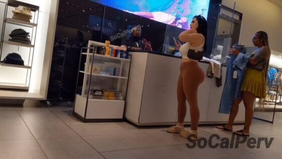 SoCalCandids Latina in Spandex with Big Boobs and Big Booty
