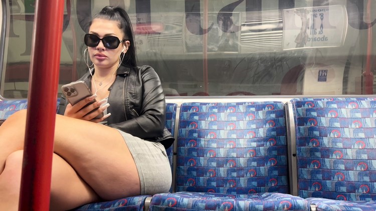 BootyfulCandid Sexy Girl PAWG with Beautiful Legs on the Subway