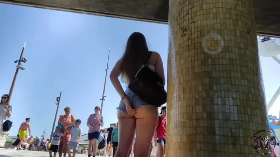 The Joker A Young Sexy Tiny Shorts at the Beach