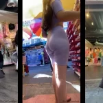 SoCalCandids Sexy Girl in Purple Leggings Big Booty