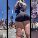 SoCalCandids Beautiful Blonde Booty in Short Spandex Walking