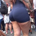 NyCandids Premium Sexy Latina with Big Booty in Short Spandex