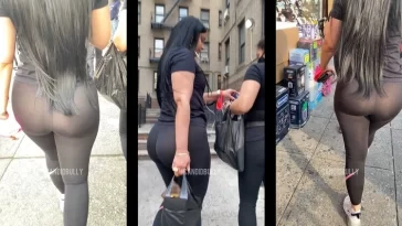 Latina in Spandex Thong Shows Big Booty in Sexy See Through