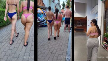 Young Friends in Bikini Showing Big Booty