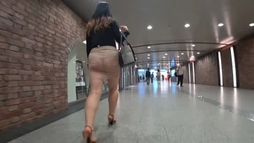 Pcolle JAV in Sheer Skirt Transparency and Thong Walking